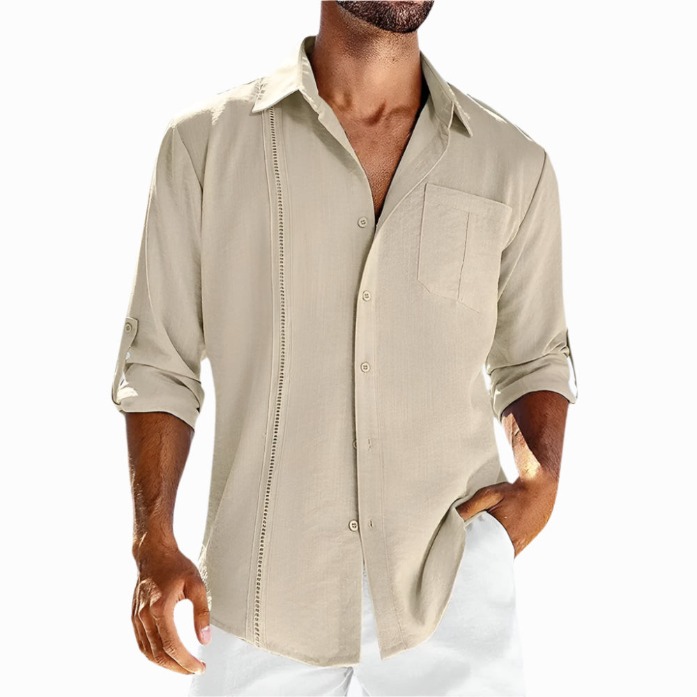 Men's - Shirt - Retro Linen Summer Style - Casual Lightweight Top