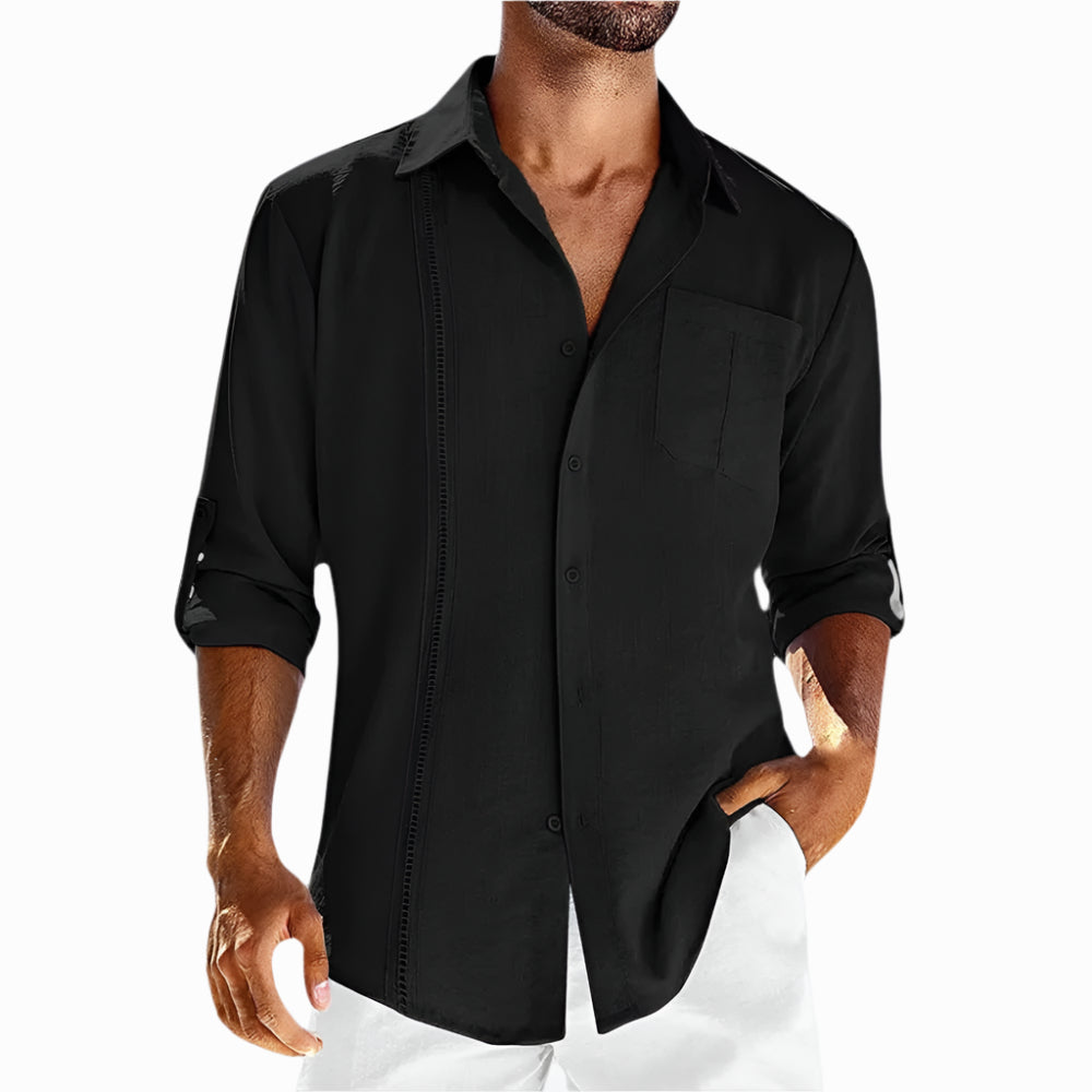 Men's - Shirt - Retro Linen Summer Style - Casual Lightweight Top