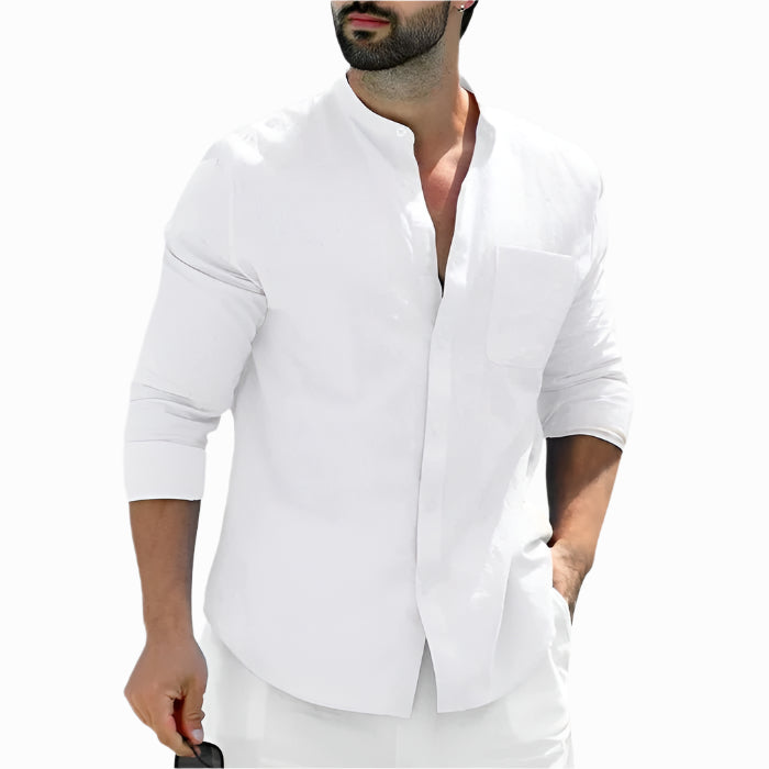 Men's - Shirt - Linen Lightweight Design - Coastal Summer Style