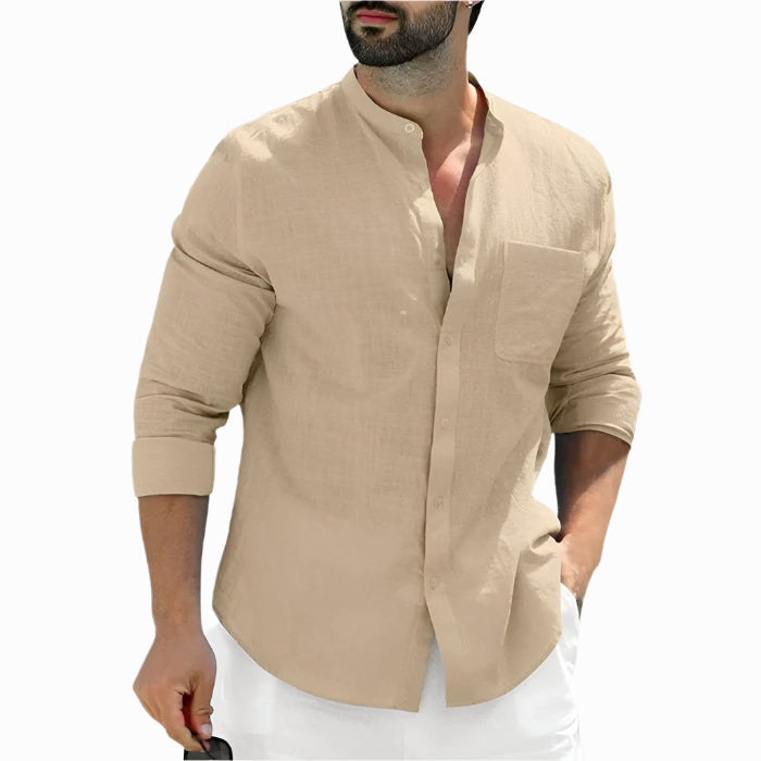 Men's - Shirt - Linen Lightweight Design - Coastal Summer Style