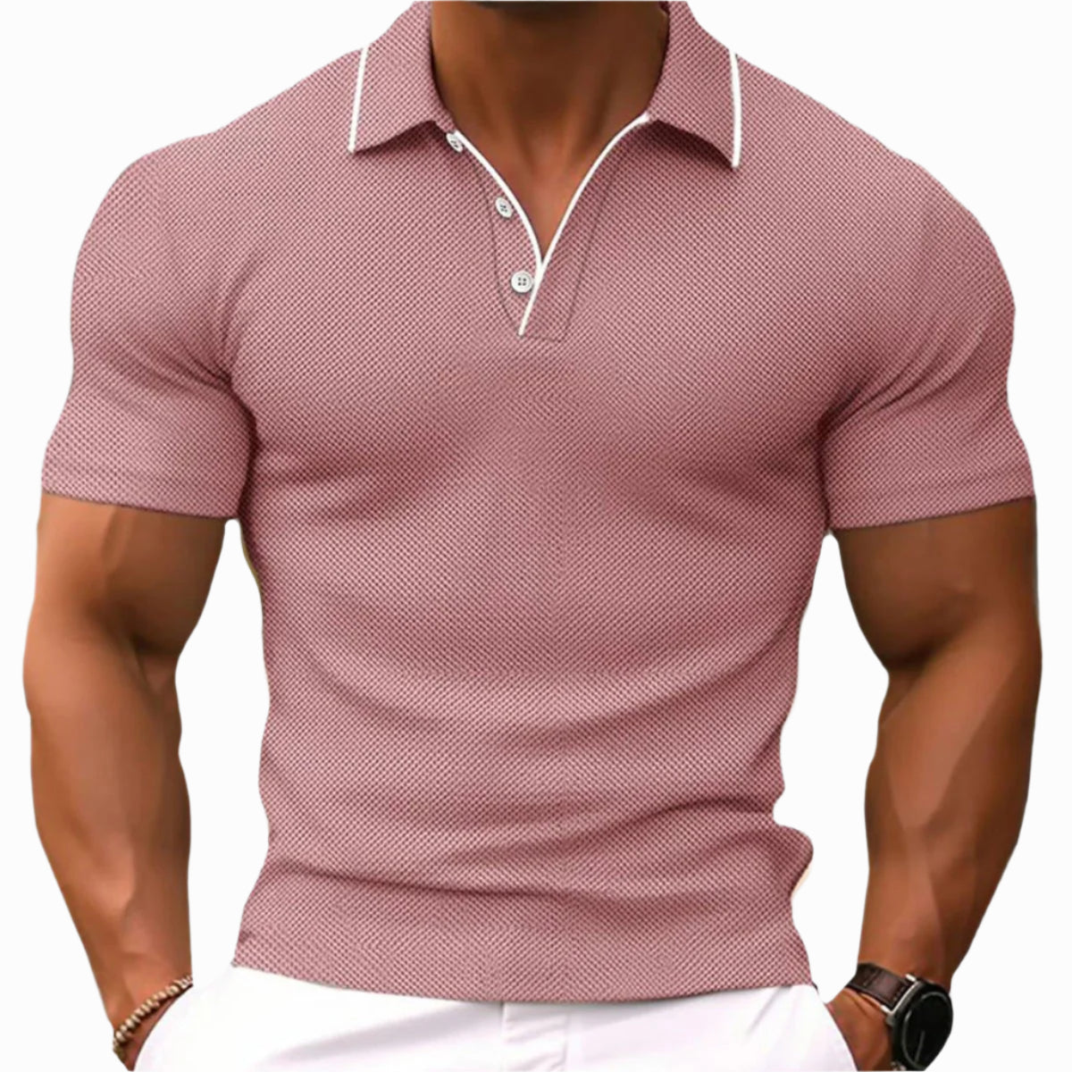 Men's - Slim Fit Polo Shirt - Premium Cotton Fabric - Casual Stylish Top