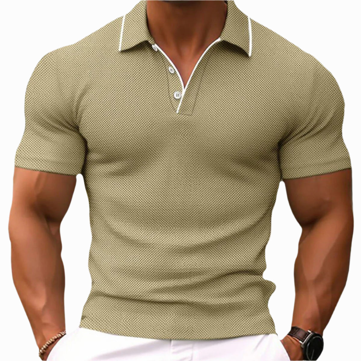 Men's - Slim Fit Polo Shirt - Premium Cotton Fabric - Casual Stylish Top