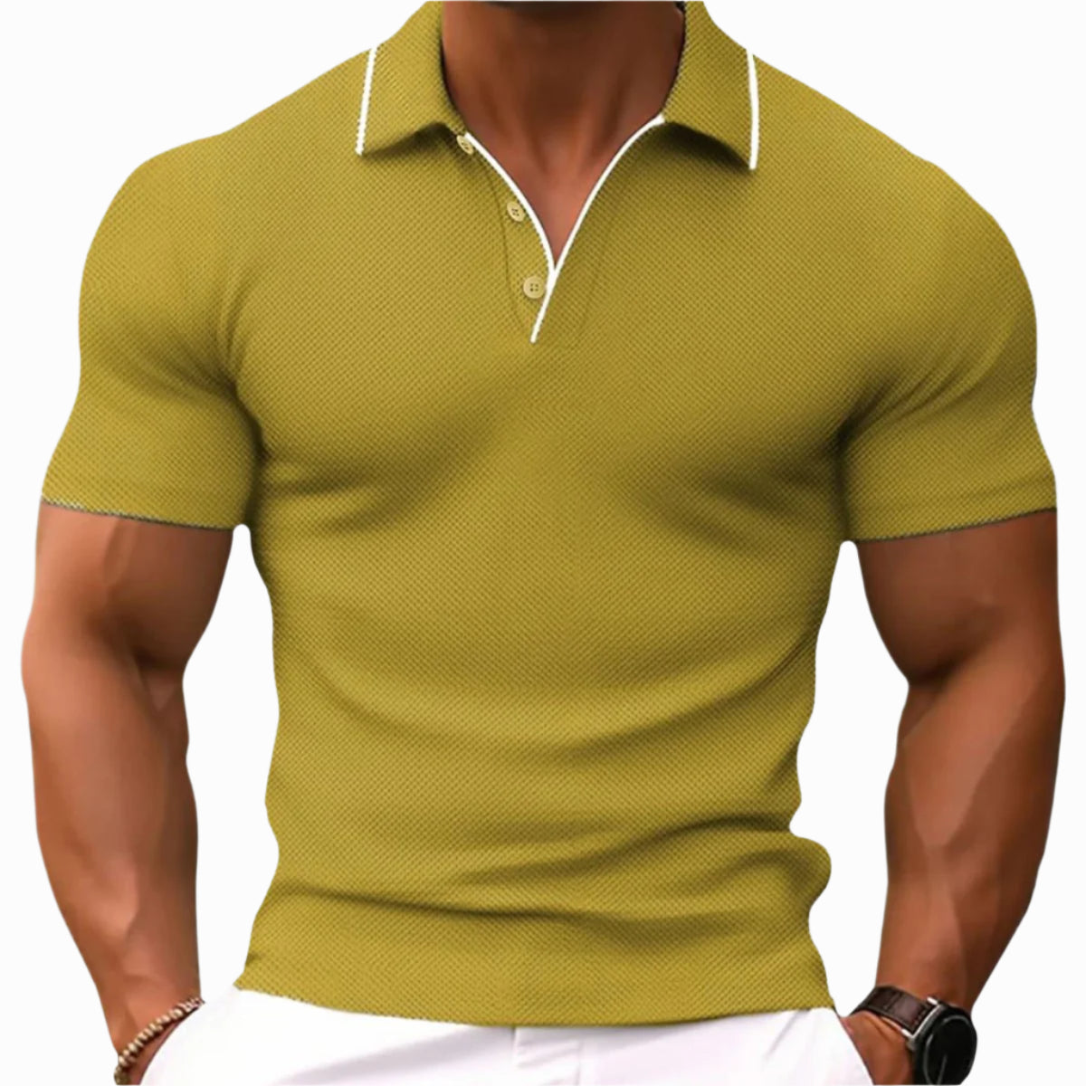 Men's - Slim Fit Polo Shirt - Premium Cotton Fabric - Casual Stylish Top