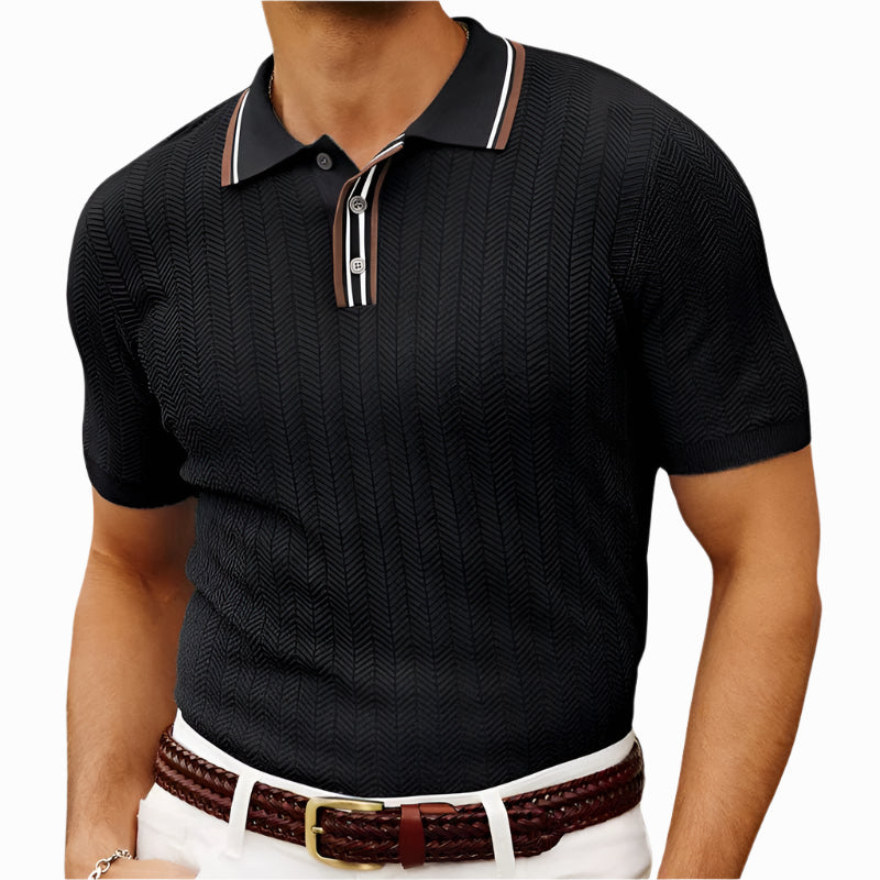 Men's - Slim Fit Polo Shirt - Knitted Fabric - Casual Stylish Top