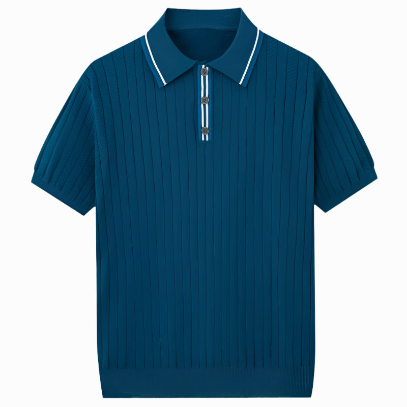 Men's - Slim Fit Polo Shirt - Knitted Fabric - Casual Stylish Top